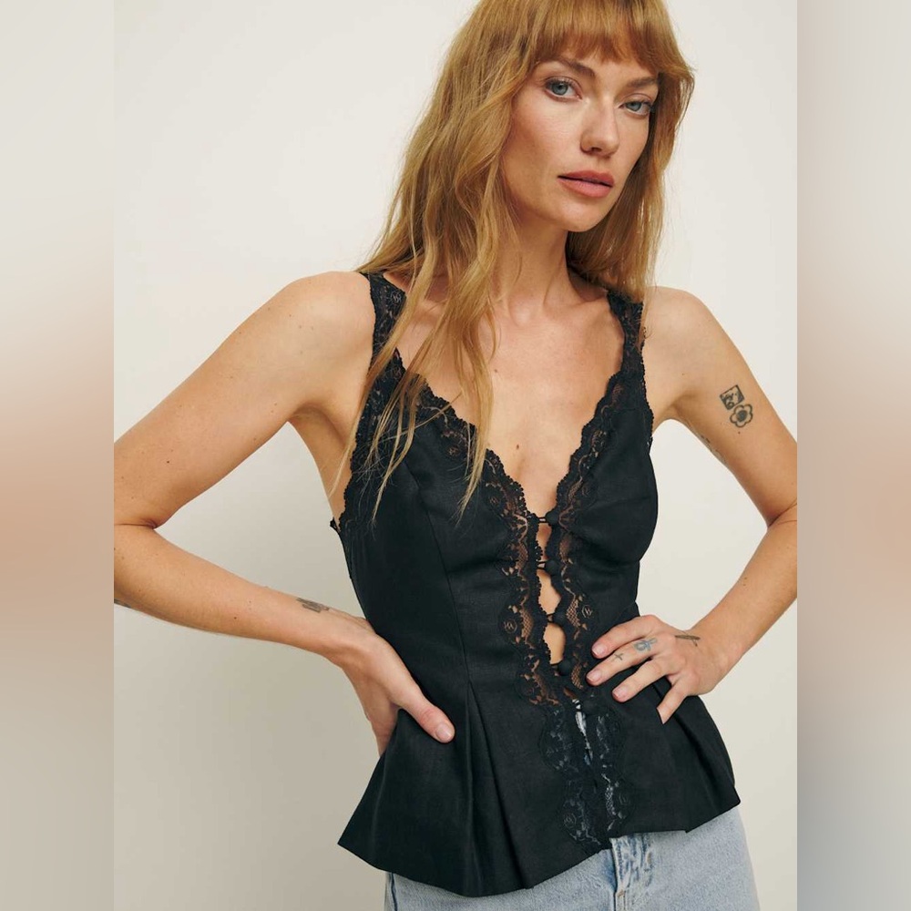 Reformation Josefina linen top - size 4 - Picture 2 of 7